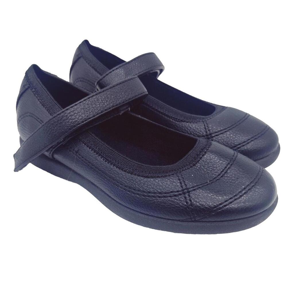 Cupcake Couture Girls Sz 12 Black Mary Jane Shoes 531360 Kelce Hook & Loop Strap